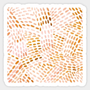 Watercolor dotted lines - orange Sticker
